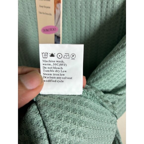 NWT Knit Sweater Vest Lightweight Preppy Y2K Retro Green Size 2XL - Picture 5 of 6